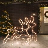 vidaXL Figura božićnog soba LED 2 kom topla bijela 57 x 55 x 4,5 cm | shoptok.hr