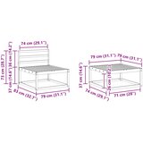  Set vanjskih sofa 4 kom. Prirodna Čvrsto drvo akacije | shoptok.hr
