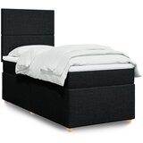  The Living Store Box spring postelja z vzmetnico črna 100x200 cm blago - Box Spring Postelja, (21496893) Cene
