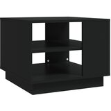 Maison Chic Klubska mizica - kavna mizica - Nizka mizica črna 55x55x43 cm iverna plošča, (21753864) Cene