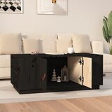  Stolić za kavu crni 100 x 50 x 41 cm od masivne borovine | Eponuda.com