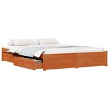  Konstrukcija postelje s predalom Voskast rjav 150 x 200 cm, (5000142043) | Shoptok.si