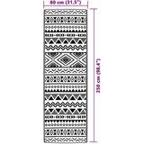 vidaXL Vanjski tepih crni 80 x 250 cm PP | shoptok.hr