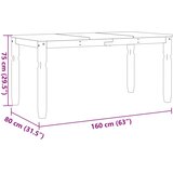  Blagovaonski stol Corona bijeli 160x80x75cm od masivne borovine | shoptok.hr