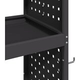  Količar za alate s policom Crna 65 x 35 x 111 cm Čelična vrata | shoptok.hr