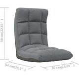  Zložljiv talni stol svetlo sivo blago | Shoptok.si