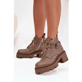 Zazoo Leather Women's Block Heel Boots with Decorative Strap Lined Cene