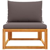  Vrtna sofa bez naslona za ruke s jastucima, drvo akacije i uže | shoptok.hr