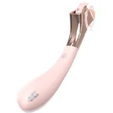 - vodootporni vibrator na baterije i kotačić za stimulaciju (roza)