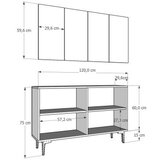 Hanah home komoda wolly KM120 white gold | ePonuda.com