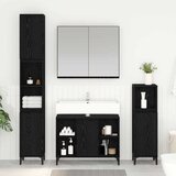  Set namještaja za kupaonicu 3 kom. Crni hrast Konstruirano drvo Crna 30 x 30 x 190 cm | Shoptok.si