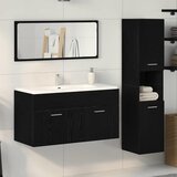  Set namještaja za kupaonicu 3 kom. Crni hrast 90 x 38,5 x 46 cm | shoptok.hr