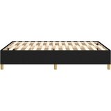  Za krevet s oprugama crni 140 x 190 cm od tkanine | shoptok.hr