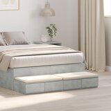 vidaXL Noćne ladice Sivi beton 120x36.5x16.5 cm Obrađeni drvo | shoptok.hr