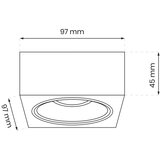 Ugradno spot svetlo BALI 1xGU5,3/MR16/25W/12V, kvadratno, crno | Eponuda.com