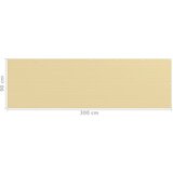 Balkonski zastor bež 90 x 300 cm HDPE | Shoptok.si