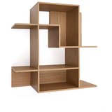 Kave Home Sistem modularnih polic v hrastovem dekorju v naravni barvi 80x80x25 cm Ina – Cene