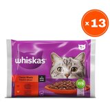 Whiskas Vlažna hrana za mačke, Više vrsta mesa, 4x85g, 13 pakovanja Cene