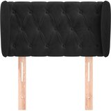  Uzglavlje s ušima crno 83x23x78/88 cm baršunasto | shoptok.hr