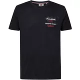 Petrol Industries Majica češnjevo rdeča / črna / off-bela