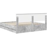  Krevetna konstrukcija s ladicama Betonski sivi 180 x 200 cm | shoptok.hr