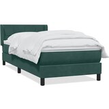 Maison Chic Box spring postelja - Vzmetna postelja z vzmetnico temno zelena 80x220 cm žamet SL6190, (21901360) Cene