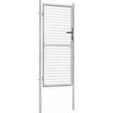 Vrtna vrata od pocinčanog čelika 100x175 cm srebrne boje | shoptok.hr
