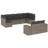  The Living Store Vrtna sedežna garnitura 9-delna z blazinami siv poli ratan - Vrtna Sedežna Garniture, (21450974) | Shoptok.si