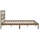  Posteljni okvir medeno rjav iz borovine 200x200 cm, (20643635) | Shoptok.si