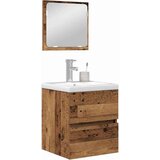  Set namještaja za kupaonicu 3 pcs Staro drvo i bijela Srednja | shoptok.hr