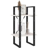 vidaXL Knjižna omara 2-nadstropna bela 40x30x70 cm trdna borovina | Shoptok.si