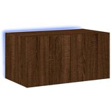  The Living Store Stenska TV omarica z LED lučkami rjavi hrast 60x35x31 cm - TV Stenska Omarica, (21499084) | Shoptok.si