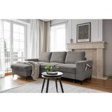 Miuform Siva sklopiva kutna garnitura od samta (s lijevim kutom) Lofty Lilly – | shoptok.hr