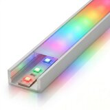  Komplet 1x LED RGBW traka DIGITAL LED/16,5W/230V 5 m + 5x ugradni profil 1 m + daljinski upravljač | Eponuda.com