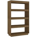 vidaXL Ormarić za knjige / pregrada boja meda 80x35x135 cm od borovine | shoptok.hr