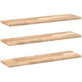 vidaXL Plutajuće police 3 kom 80x20x2 cm Neobrađeno puno drvo akacije - Prirodna 80 x 20 x 2 cm 3 1 | shoptok.hr