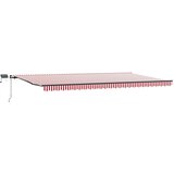  Skrovita tenda Crvena i bijela 600 ×300 cm tkanina | Eponuda.com