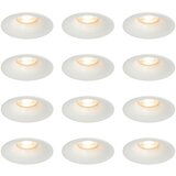 QAZQA Set van 12 inbouwspots wit GU10 50mm - Gijs | Shoptok.si