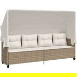  5-dijelni vrtni set sofa s jastucima bež od poliratana | shoptok.hr