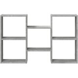  Zidna polica siva boja betona 96x18x60 cm konstruirano drvo | shoptok.hr