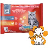 Carpathian Pet Food Wise Cat Adult Fish & Juicy Chicken in Sauce 4x100g, Za Zdravu Kožu i Dlaku | Eponuda.com