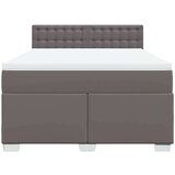 vidaXL Krevet s oprugama i madracem sivi 140x190 cm od umjetne kože | shoptok.hr