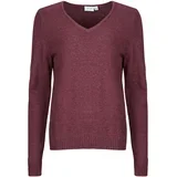VIRIL V-NECK L/S Bordo