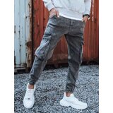 DStreet Spodnie męskie jeansowe typu bojówki ciemnoszare | Shoptok.si