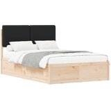  Krevetni okvir s tapiciranim uzglavljem Crna 120 x 190 cm | Eponuda.com