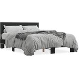 Furnova Posteljni okvir črn 135x190 cm inženirski les in kovina, (21936642) | Shoptok.si