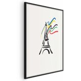  Plakat - Eiffel Tower and Colors 60x90 Crni okvir | shoptok.hr