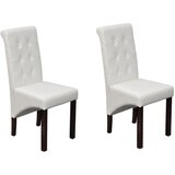 Maison Chic Jedilni stoli - Vzorci stoli 2 kosa belo umetno usnje A29, (22032575) | Shoptok.si