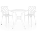 Bistro 3-dijelni bistro set od lijevanog aluminija bijeli | shoptok.hr