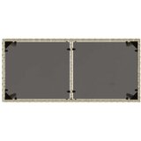  Vrtni stol sa staklenom pločom sivi 115x54x74 cm od poliratana | shoptok.hr